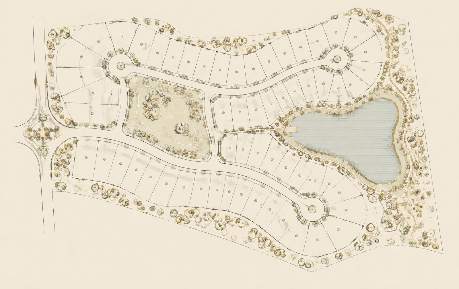Illustrative site plan of Cobblestone